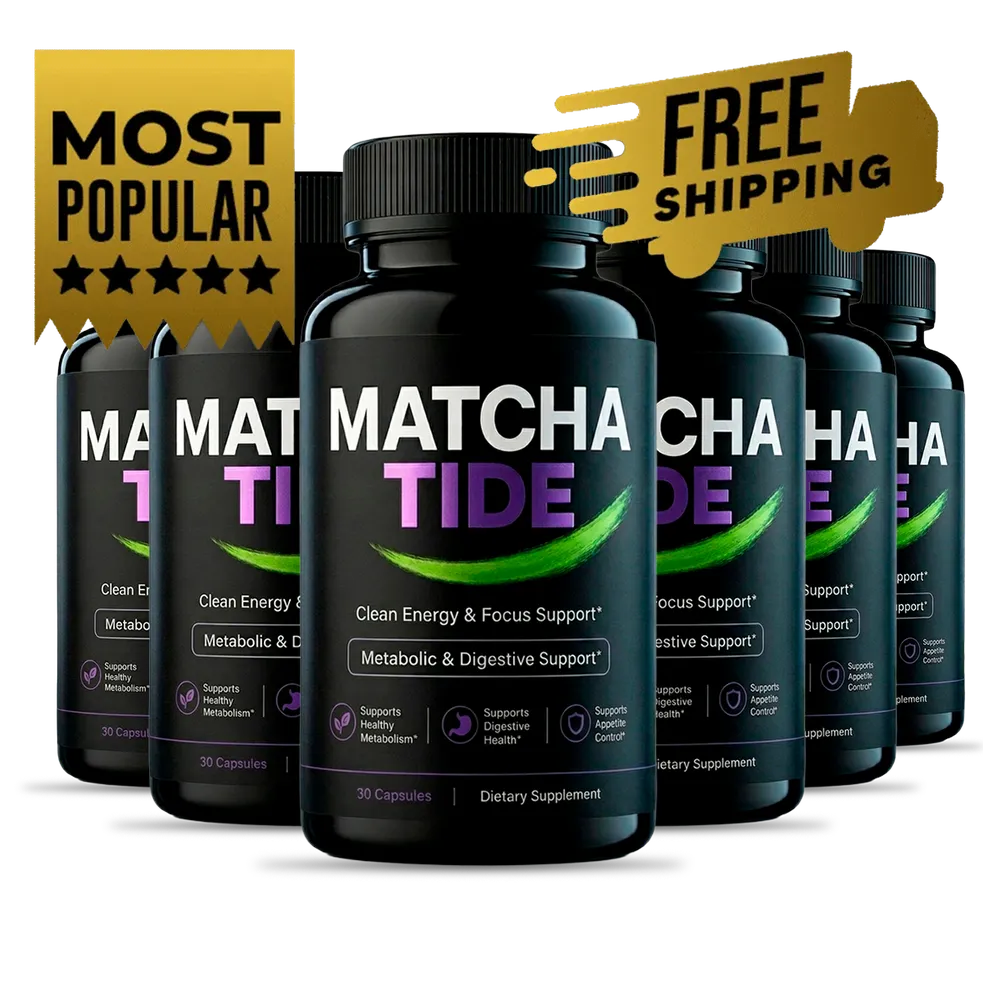 Six-bottle best-value package of MatchaTide capsules with free shipping